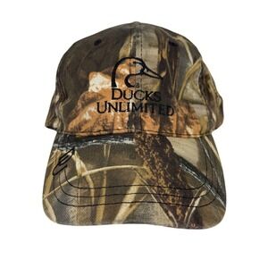 Ducks Unlimited Camo Baseball Cap Men One Size Fits Most